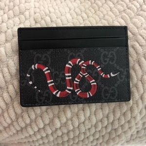 snake gucci card holder